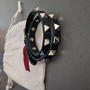 Valentino Rockstud Double Wrap Bracelet